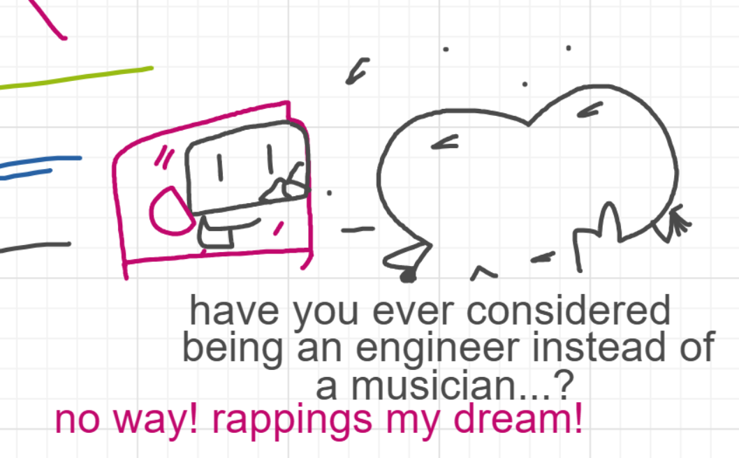 A panel from I've Been Everywhere, Man, episode nine of the Board Boards object show by Furretwalk/WalkingFurret.